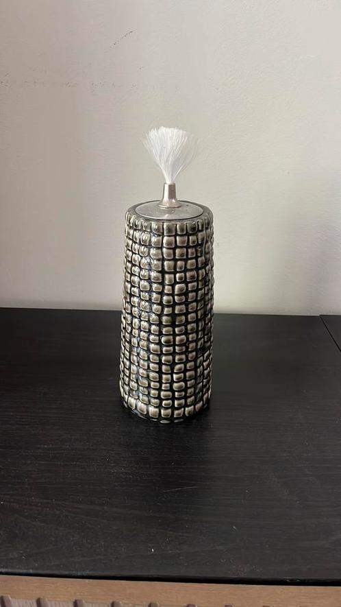 PTMD olielamp – taupe met croco print, Huis en Inrichting, Woonaccessoires | Kandelaars en Kaarsen, Zo goed als nieuw, Minder dan 25 cm