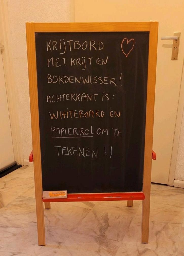 Ikea schoolbord/whiteboard met papierrol, Diversen, Schoolborden, Gebruikt, Whiteboard, Ophalen