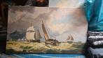 Schilderij: Schepen op zee, 100x59 cm, Ophalen