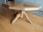 Massief licht eikenhouten salontafel. Zeer degelijk!, Huis en Inrichting, Tafels | Salontafels, Ophalen, 50 tot 75 cm, Rond, Zo goed als nieuw