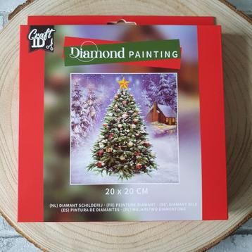 Diamond painting kerstboom 20x20cm Zelf maken DIY Kit  beschikbaar voor biedingen