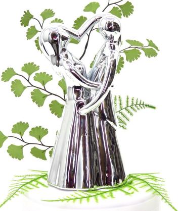Super prachtige zilver bruidspaar taarttopper. beschikbaar voor biedingen