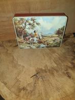 Vintage Blikken Doos met Jachttafereel, Antiek en Kunst, Kunst | Schilderijen | Klassiek, Ophalen of Verzenden