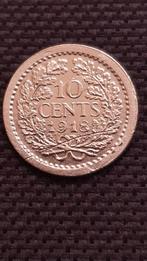 10 cent 1918 zilveren 10 cent nummer 2, Postzegels en Munten, Munten | Nederland, Zilver, Ophalen of Verzenden, 10 cent, Koningin Wilhelmina