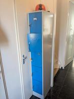 Lockerkast - 5 deurs - blauw - met sleutels, Huis en Inrichting, Kasten | Lockerkasten, Ophalen, Gebruikt, Industrieel