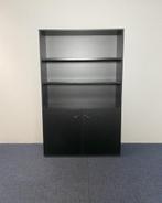 Klapdeurkast, zwart, H 192 x B 120 x D 42 cm.