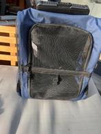 Hondenrugzak en hondentrekkar in één z.g.a.n. blauw zwart, Ophalen, Zo goed als nieuw