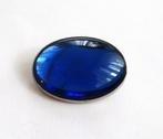 Vintage ovale broche met blauw steen., Ophalen of Verzenden, Zo goed als nieuw