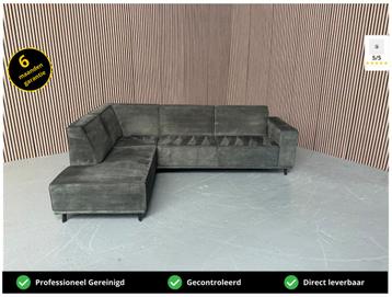 GRATIS LEVERING Hoekbank Velvet Groen 270x200 REFURBISHED beschikbaar voor biedingen
