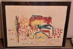 Gouache "meertje in de hei in Drente in 1946" A Heyboer, Ophalen