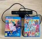 PS4 Camera + 2 Just Dance Games, Spelcomputers en Games, Spelcomputers | Sony PlayStation 4, Ophalen of Verzenden, Gebruikt, Met games