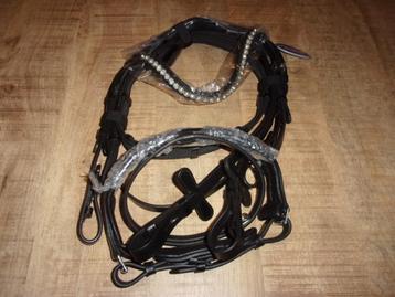 Profi Rider hoofdstel pony flat diamanten teugels beschikbaar voor biedingen