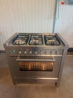 Luxe Boretti Fornuis 6 pits RVS multifunctioneel 90 cm, 60 cm of meer, Grill, Ophalen of Verzenden, Zo goed als nieuw