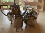 Vintage verzilverd theeservies, Antiek en Kunst, Curiosa en Brocante, Ophalen of Verzenden