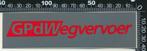 Sticker: GPD Wegvervoer, Verzenden, Zo goed als nieuw, Bedrijf of Vereniging