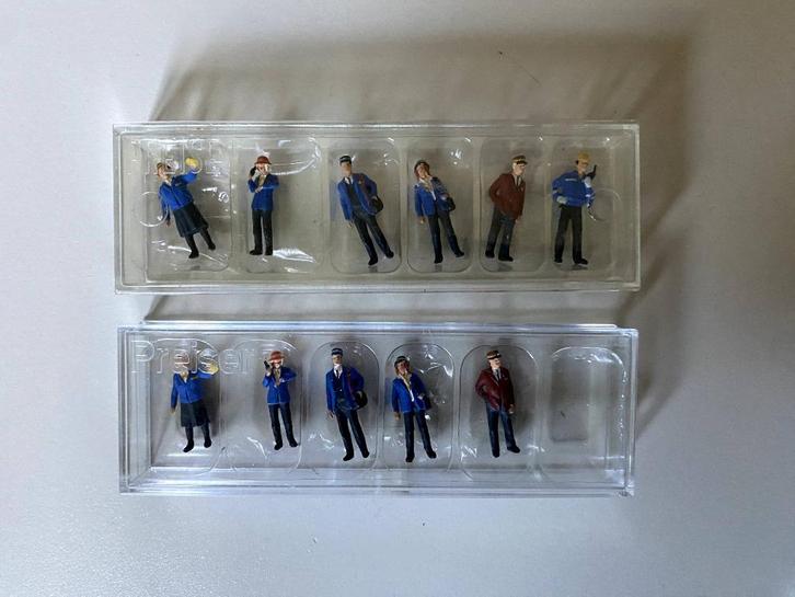 Preiser NS Personeel 2x, Hobby en Vrije tijd, Modeltreinen | H0, Nieuw, Overige typen, Gelijkstroom, Overige merken, NS, Ophalen of Verzenden