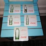 Coca Cola onderzetters toen,nu,voor altijd 5 stuks, Ophalen, Gebruikt, Gebruiksvoorwerp