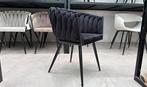 Wave Chair Black velours – Direct uit voorraad leverbaar, Ophalen of Verzenden, Nieuw, Zwart, Vijf, Zes of meer stoelen