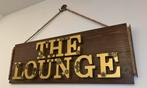 Retro/steampunk uithangbord “The Lounge”, Huis en Inrichting, Woonaccessoires | Tekstborden en Spreuken, Ophalen, Zo goed als nieuw