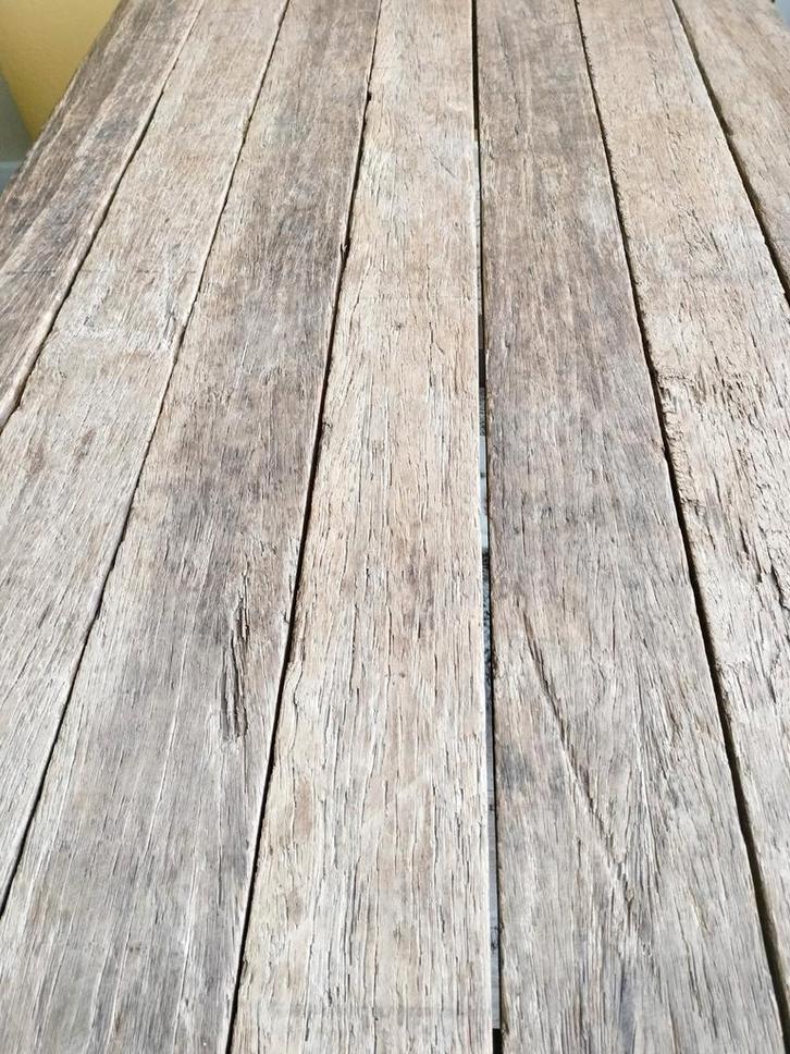 Azobe oude scheepsdek balken, Doe-het-zelf en Verbouw, Hout en Planken, Gebruikt, Balk, Overige houtsoorten, 300 cm of meer, 50 mm of meer