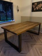 Mango houten eettafel - industrieel, Huis en Inrichting, Tafels | Eettafels, 200 cm of meer, 100 tot 150 cm, Metaal, Rechthoekig