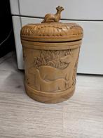 Houten pot, Antiek en Kunst, Kunst | Beelden en Houtsnijwerken, Ophalen of Verzenden