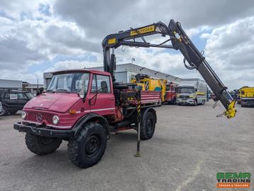Unimog 416/U1100 4x4 - Hiab PK4600A - Open laadbak - Lier -  beschikbaar voor biedingen