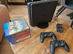 PS4 Slim met 2 controllers + 10 games, Spelcomputers en Games, Spelcomputers | Sony PlayStation 4, Ophalen, Met 2 controllers