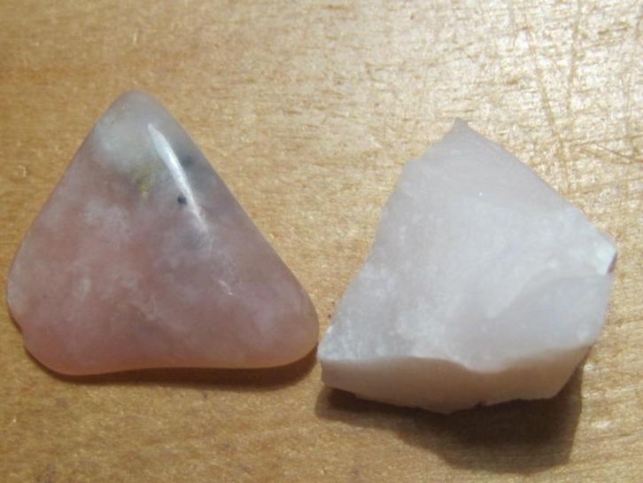 ede. 2x ruwe&bewerkte edelsteen ROZE ANDES OPAAL (1), Sieraden, Tassen en Uiterlijk, Edelstenen, Nieuw, Verzenden