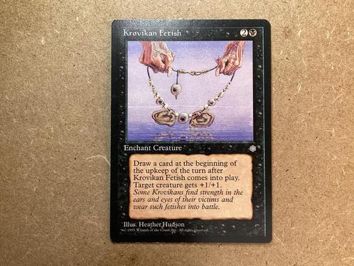 1x Krovikan Fetish (Excellent), Hobby en Vrije tijd, Verzamelkaartspellen | Magic the Gathering, Zo goed als nieuw, Losse kaart