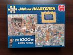 Jan van Haasteren puzzel met tekening en fotolijstje, Ophalen of Verzenden, 500 t/m 1500 stukjes, Legpuzzel, Zo goed als nieuw