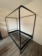 Mooi zwart metalen bed, 120 x 200 cm, Huis en Inrichting, 120 cm, Ophalen of Verzenden, Metaal, Zo goed als nieuw