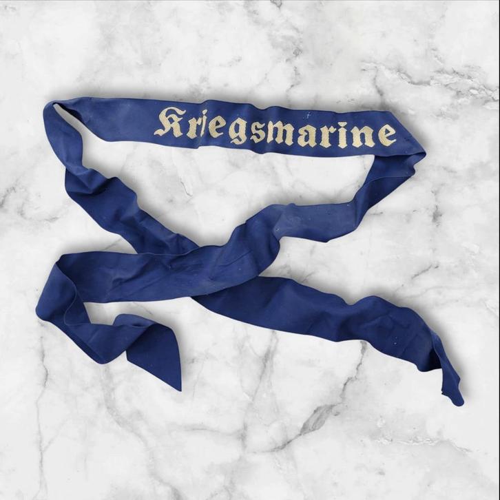 Duitse WO2 Kriegsmarine mützenband, Verzamelen, Militaria | Tweede Wereldoorlog, Marine, Overige typen, Duitsland, Ophalen of Verzenden