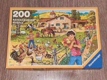 Puzzel 200 de boerderij 1985 Ravensburger beschikbaar voor biedingen