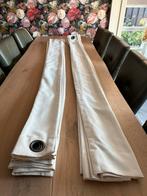 2x crème gordijn, 285 breed, 220 lengte, katoen, nette staat, Huis en Inrichting, Stoffering | Gordijnen en Lamellen, 200 cm of meer