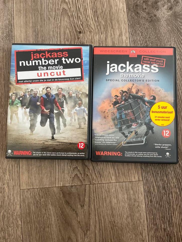 Jackass The Movie & Number Two DVD Boxset, Cd's en Dvd's, Dvd's | Komedie, Gebruikt, Overige genres, Boxset, Vanaf 12 jaar, Ophalen of Verzenden