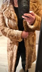 Echte bont jas lang maat S, Ophalen of Verzenden, Gedragen, Maat 36 (S), Bruin