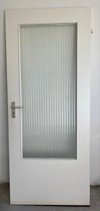 Jaren 30 Binnendeur met Glas, Doe-het-zelf en Verbouw, Deuren en Horren, Ophalen, 80 tot 100 cm, Binnendeur, 200 tot 215 cm