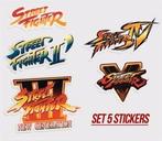 5x Street Fighter logos Arcade Bartop Vinyl Decal Sticker, Vechten, 1 speler, Nieuw, Ophalen of Verzenden
