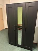 Kledingkast met spiegel zwart (BRIMNES), Huis en Inrichting, Kasten | Kledingkasten, Ophalen, Gebruikt, 100 tot 150 cm, 150 tot 200 cm