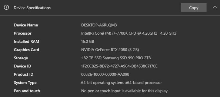 Gaming PC 2080, Computers en Software, Desktop Pc's, Gebruikt, 4 Ghz of meer, SSD, 16 GB, Gaming, Verzenden
