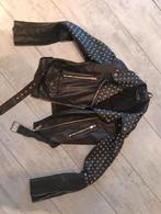 Zwarte Zara Biker Jasje met Details - Maat XS, Ophalen of Verzenden, Jasje, Maat 36 (S), Gedragen