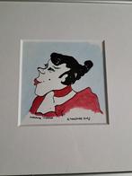 Aquarel van Marjolein Innemee - Madame Rouge, Antiek en Kunst, Kunst | Litho's en Zeefdrukken, Ophalen of Verzenden