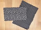 2 coupons zwart-wit gebloemde katoen, Hobby en Vrije tijd, Stoffen en Lappen, Nieuw, Ophalen of Verzenden, 30 tot 120 cm, Katoen