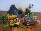 Playmobil dino set (dinosaurus, vulkaan, amfibievoertuig), Gebruikt, Ophalen of Verzenden