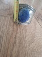 Antieke, Tibetaanse armband met Lapis Lazuli (verstelbaar), Ophalen of Verzenden, Zilver, Armband, Met edelsteen
