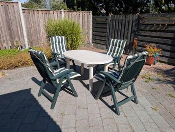 Hartman verstelbare tuinstoelen set + kussens + een tafel beschikbaar voor biedingen