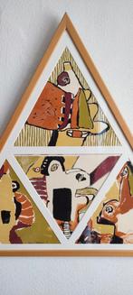 Francis Hoogland Litho 4 zeefdruk Figuratief driehoek Cobra, Ophalen of Verzenden