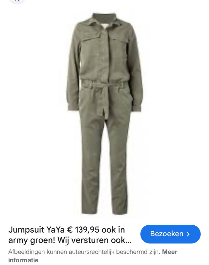 YAYA Jumpsuit - Maat 38 - Army Green, Kleding | Dames, Jumpsuits, Ophalen of Verzenden, Zo goed als nieuw, Yaya, Maat 36 (S)