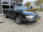Saab 900 2.0 T16 Turbo Cabrio K6 1990 Zwart, Auto's, Saab, Voorwielaandrijving, Zwart, 4 cilinders, Cabriolet